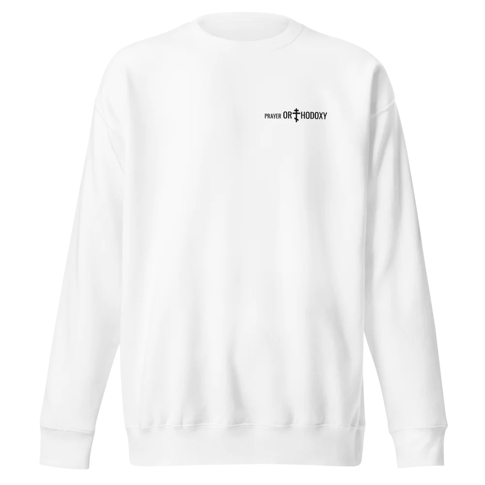 Prayer Orthodoxy Classic Sweatshirt | White