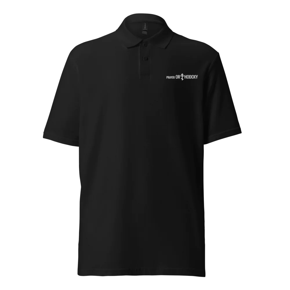 Prayer Orthodoxy Black Polo