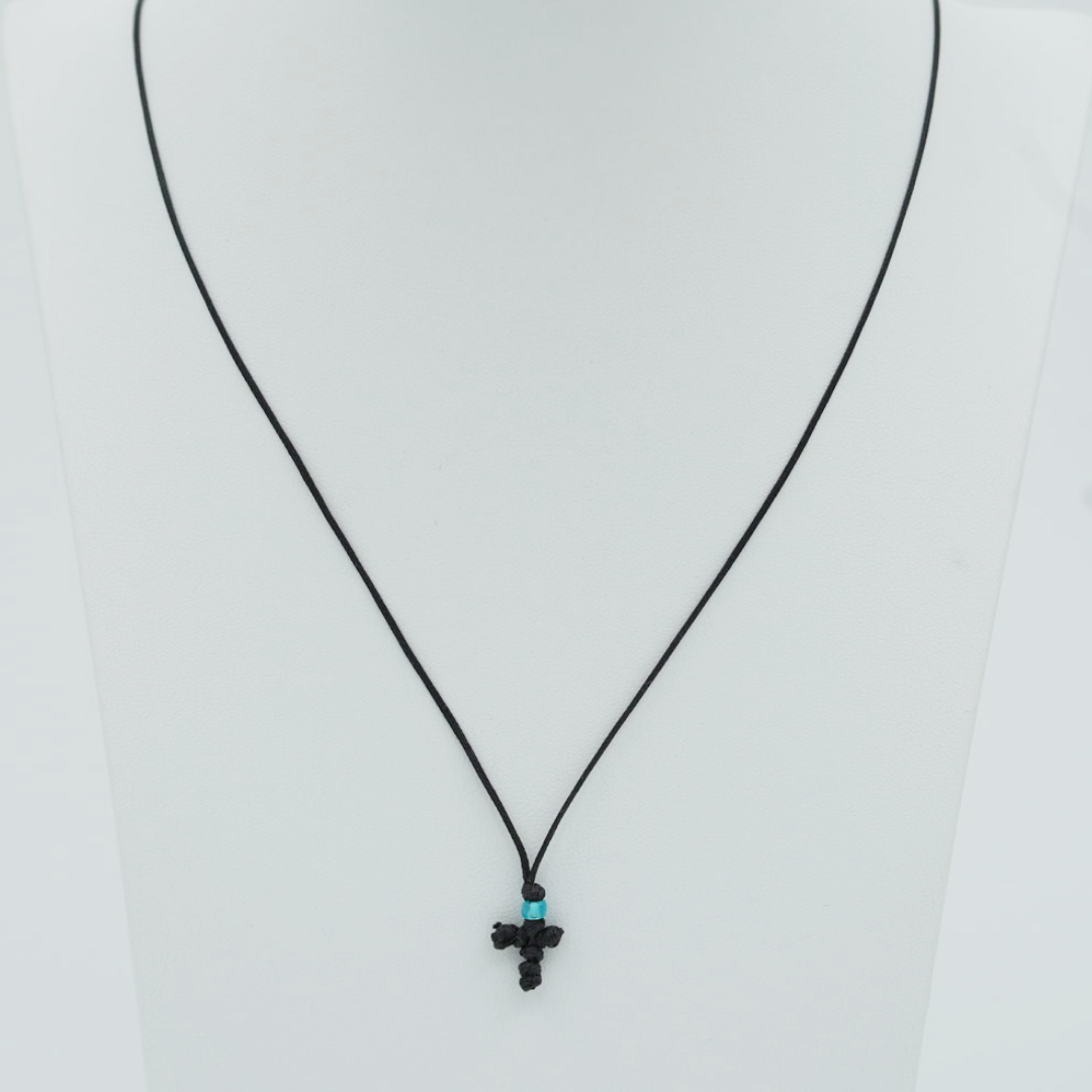 Lightweight Black Knotted Cross - Machaira Monastery