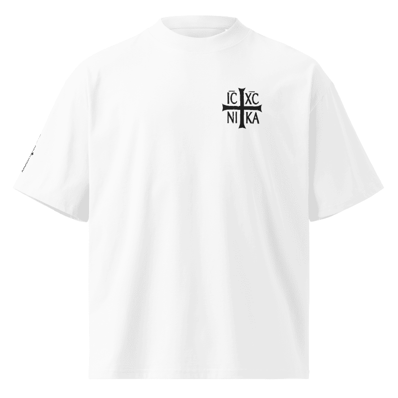 Jesus Prayer | Greek NIKA Oversized T-Shirt | White