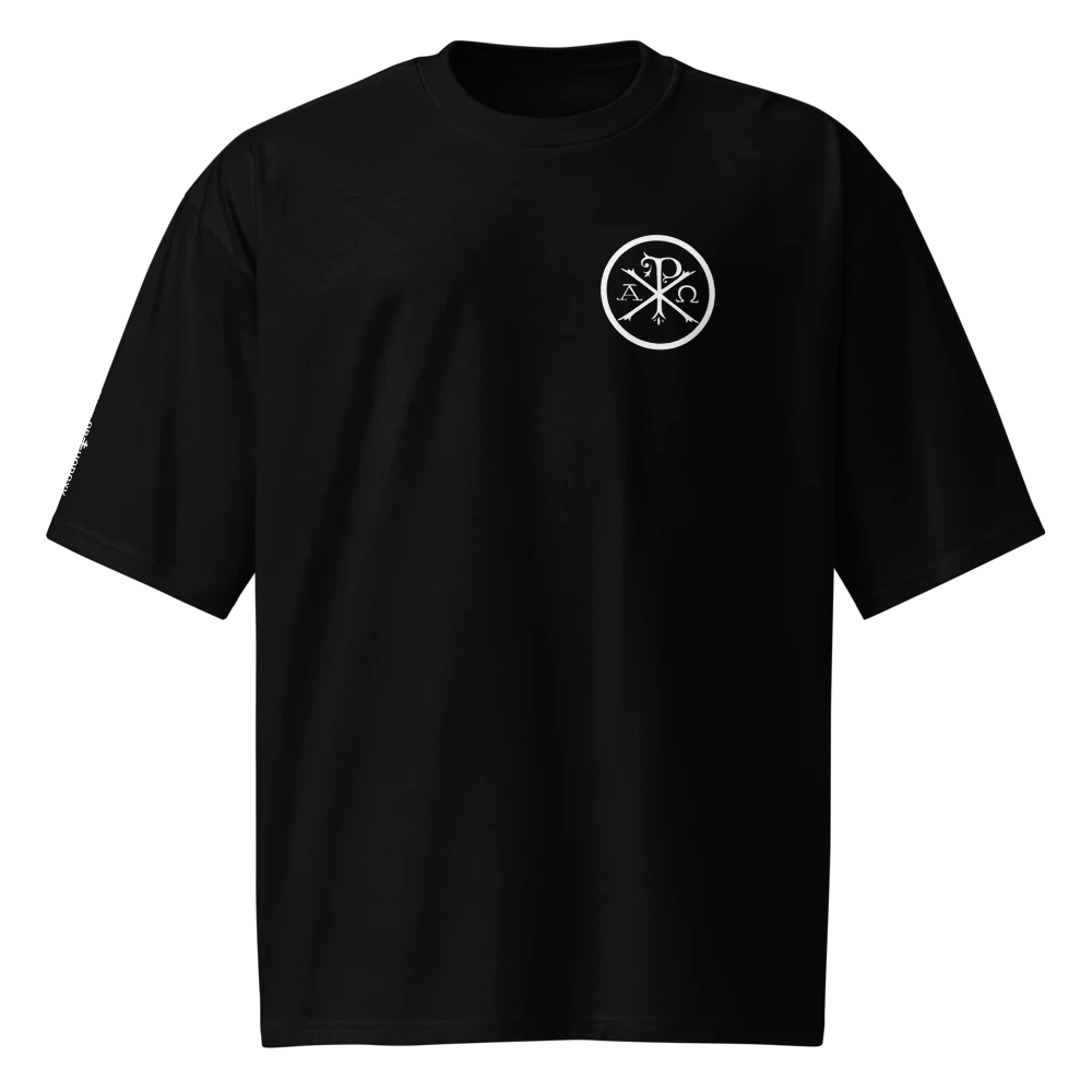 Chi Rho | Oversized T-Shirt | Black