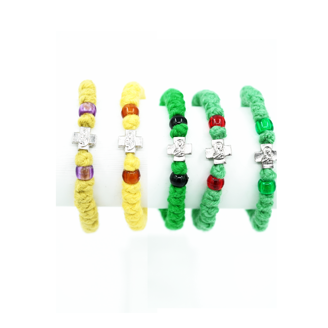 Wool Komboskini Bracelets w/ Panagia - Annunciation Monastery