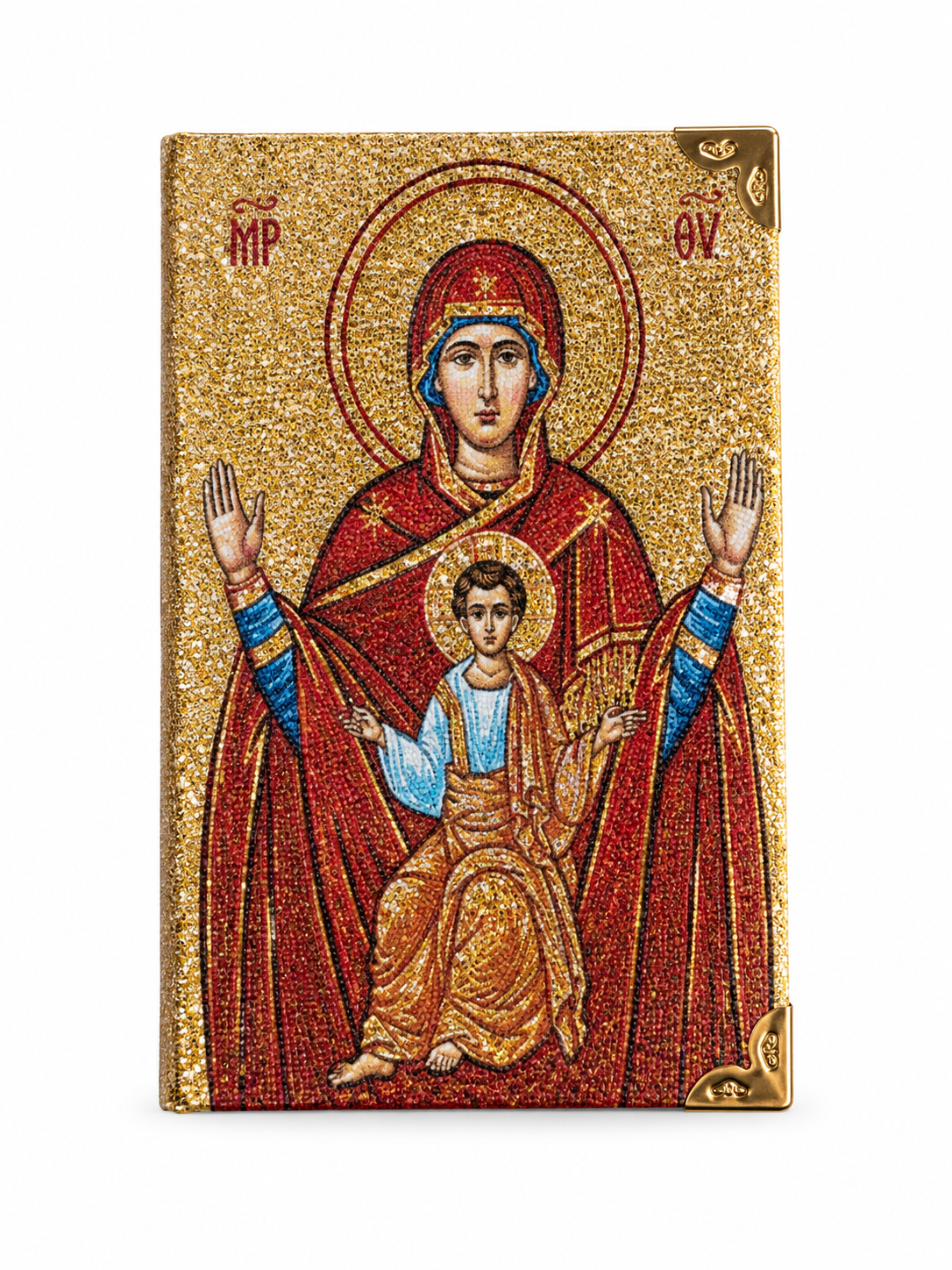 Panagia Platytera Embroidered Orthodox Notebook