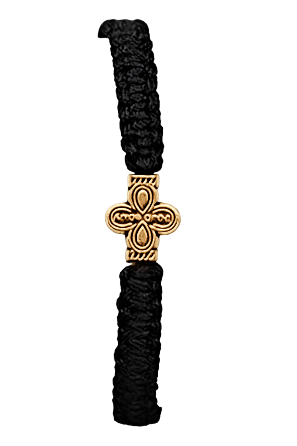 Black & Gold Cross Bracelet - Kykkos Monastery