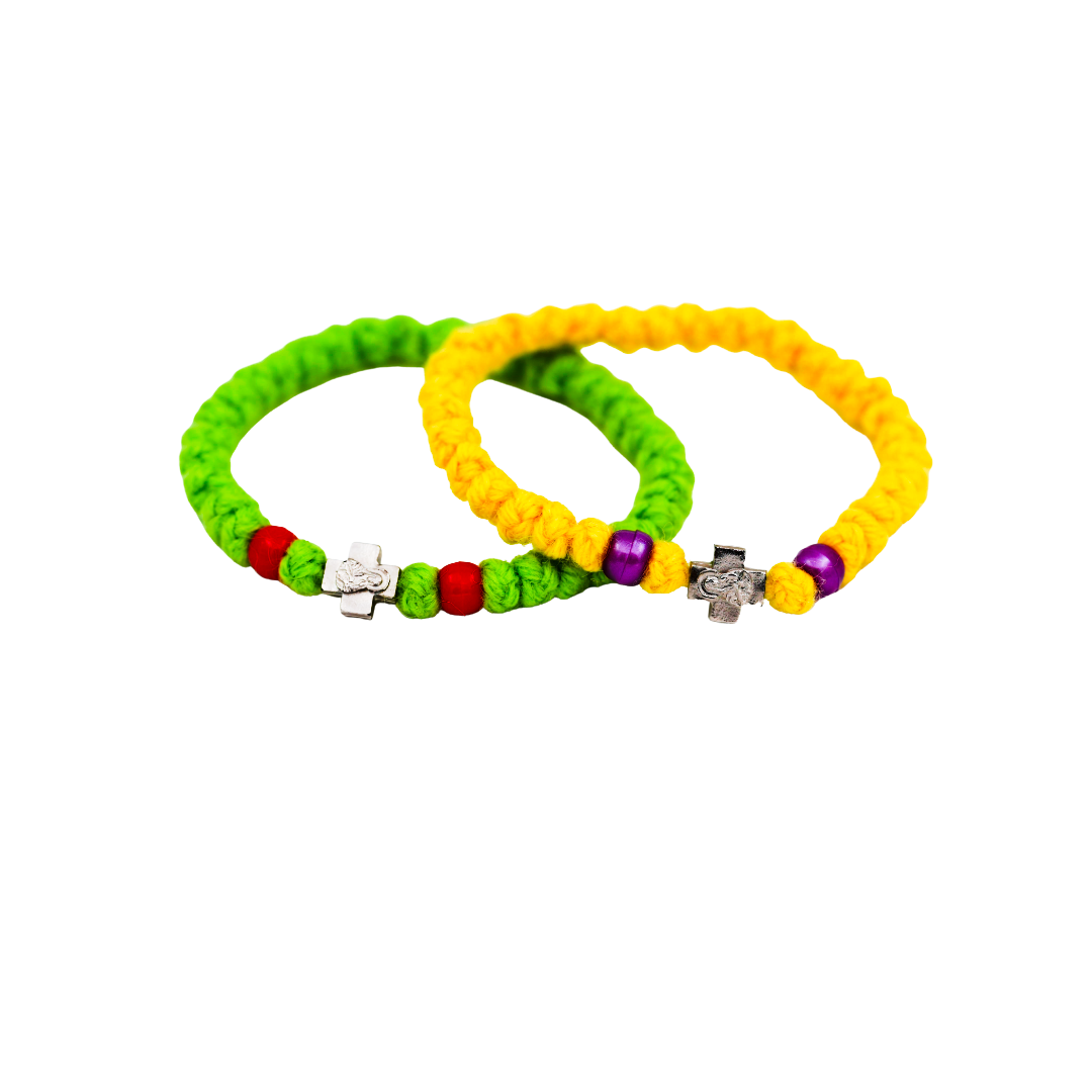 Thick Komboskini Bracelets w/ Cross - Annunciation Monastery