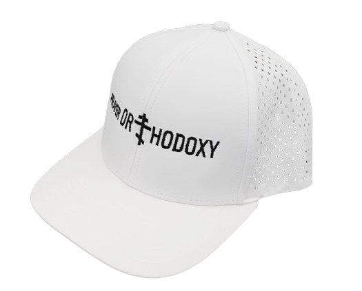 White Prayer Orthodoxy Trucker Hat