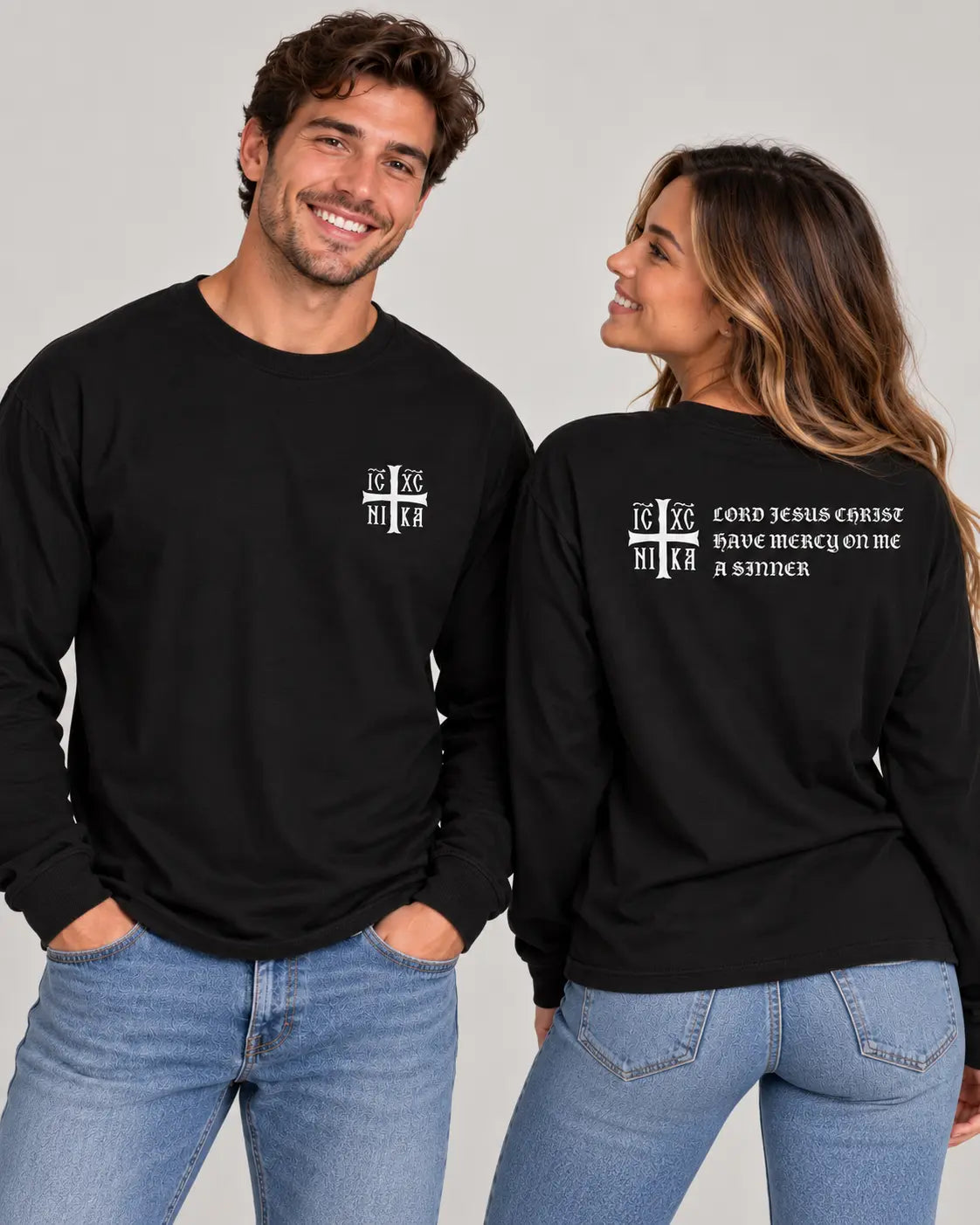 English Jesus Prayer | Long Sleeve Tee | Classic Fit Prayer Orthodoxy