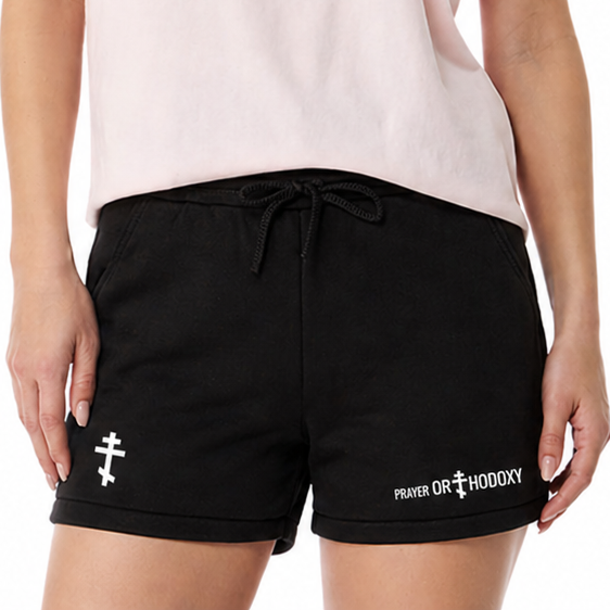 Embroidered Orthodox Cross | Shorts | Women's Fit