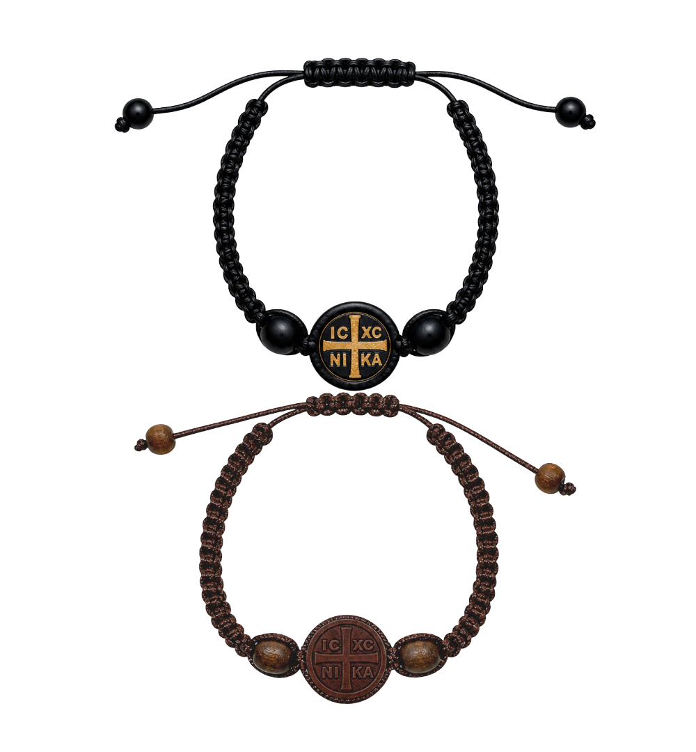Macrame Wood Bracelet -Holy Annunciation Monastery