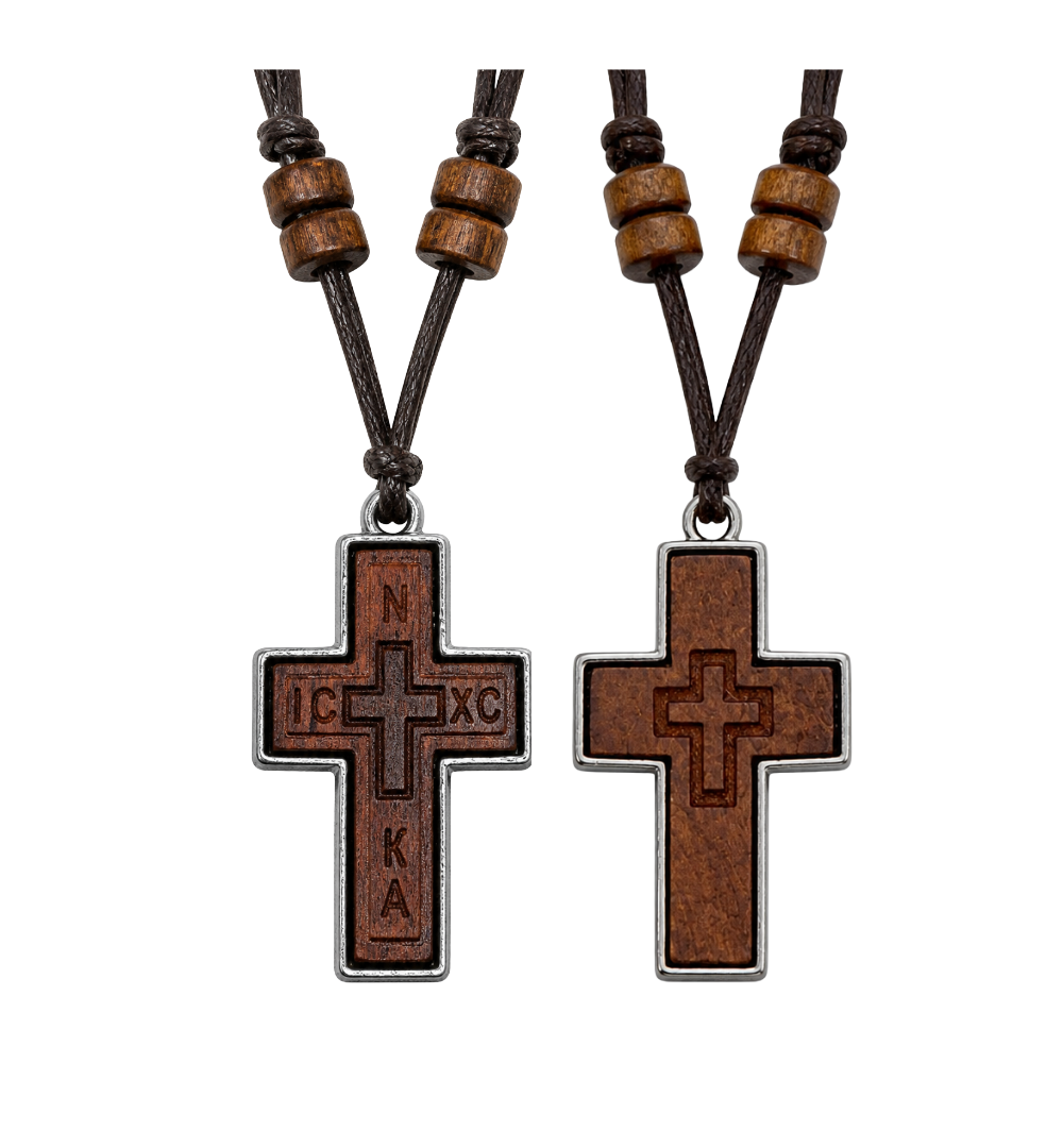 NIKA Wooden Cross Necklace - Holy Annunciation Monastery