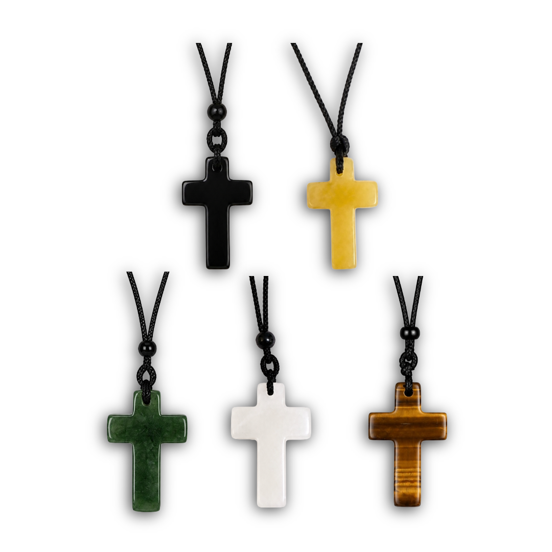 Stone Cross Necklace - Panagia Vlahernon Monastery