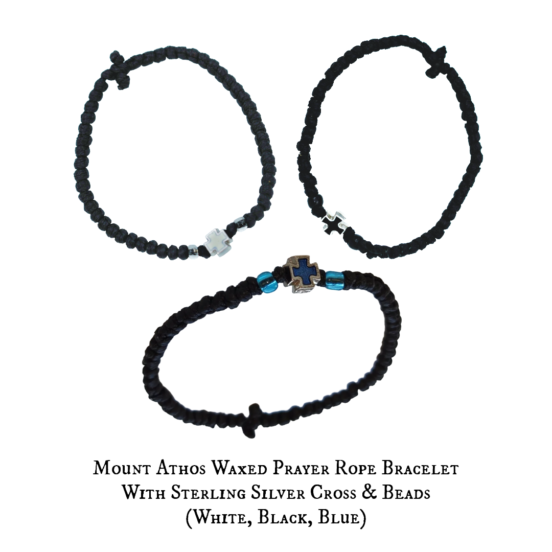 Mount Athos Komboskini w/ Sterling Silver Cross