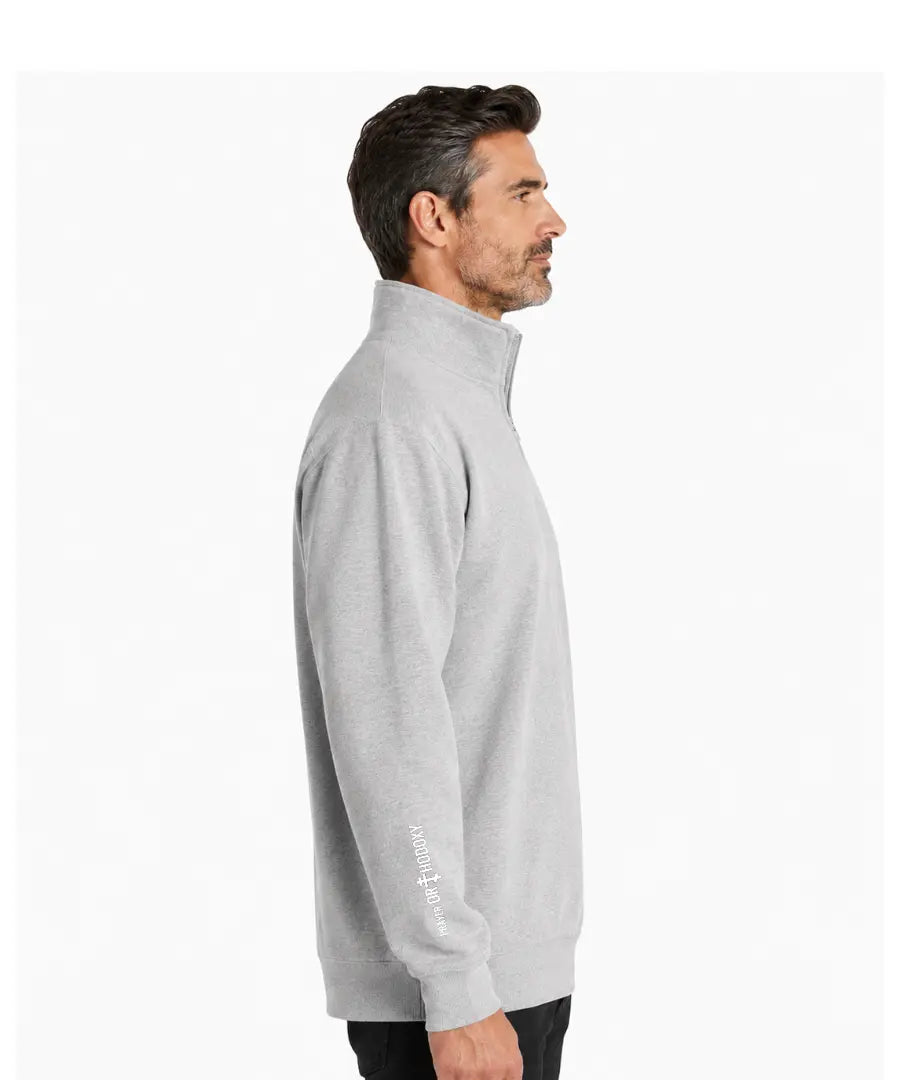 Embroidered Orthodox Cross | Premium Unisex Quarter Zip Prayer Orthodoxy