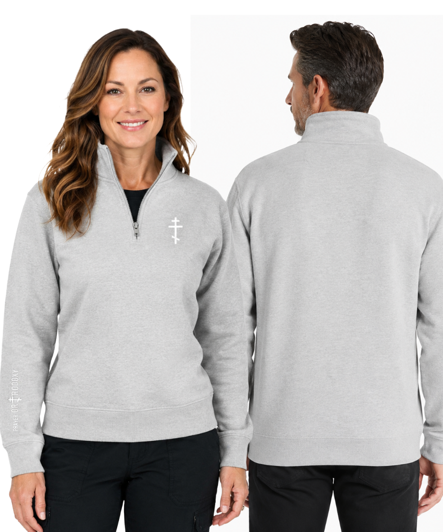 Embroidered Orthodox Cross | Premium Unisex Quarter Zip