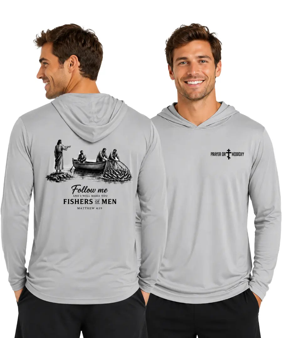 Fishers of Men Performance Hooded Long Sleeve Tee Prayer Orthodoxy