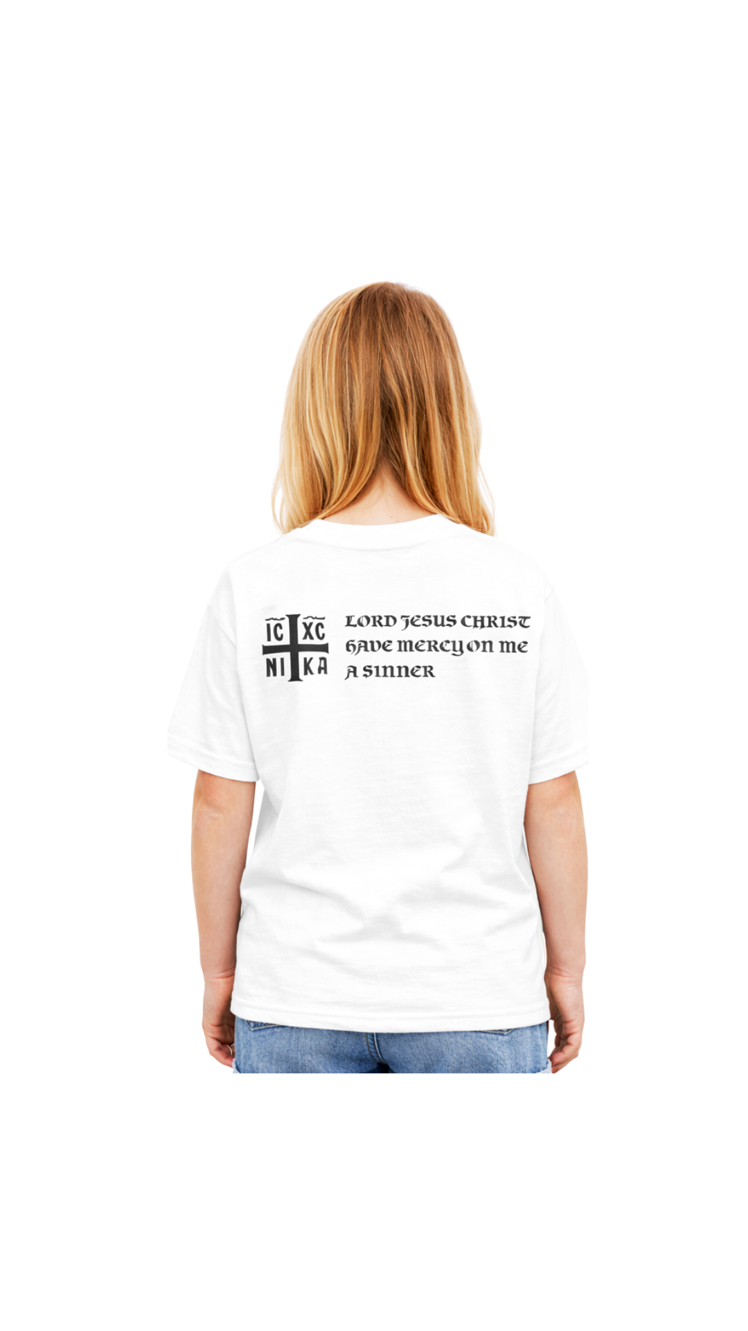 Youth Jesus Prayer Tee | English NIKA Unisex | White
