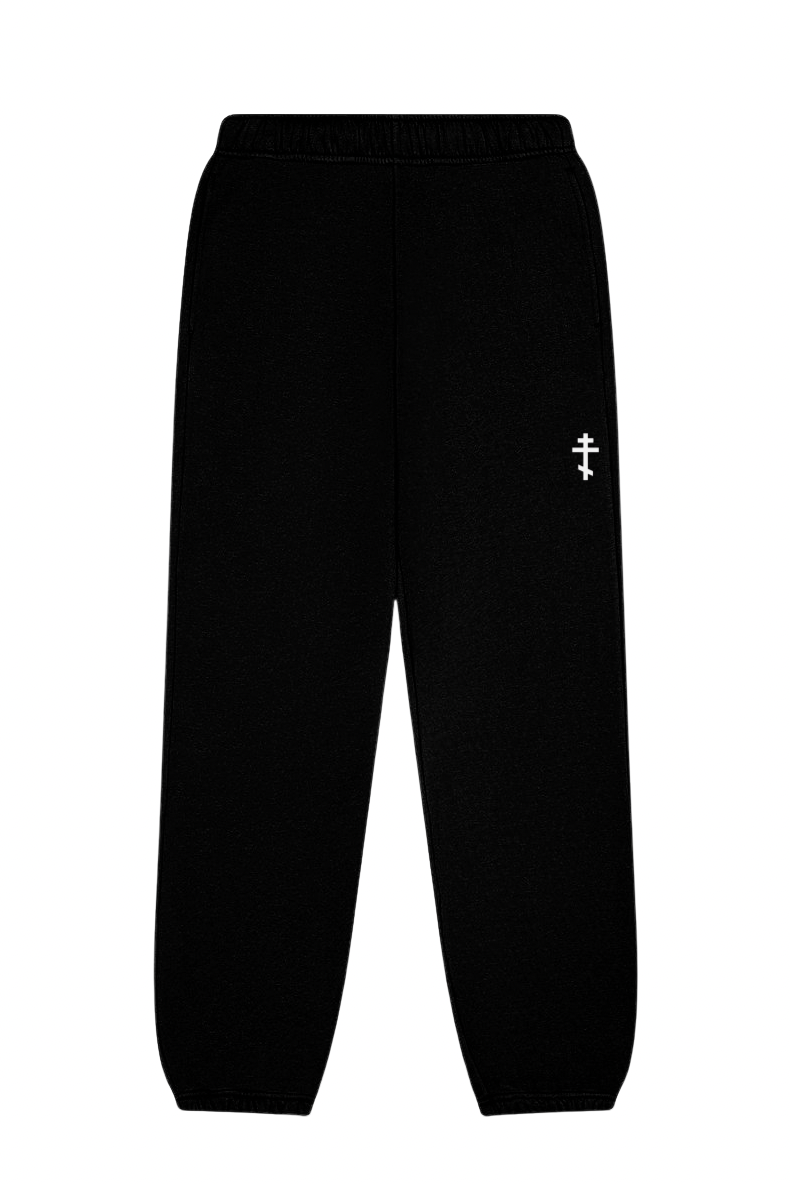 Embroidered Orthodox Cross | Unisex Sweatpants | Relaxed Fit