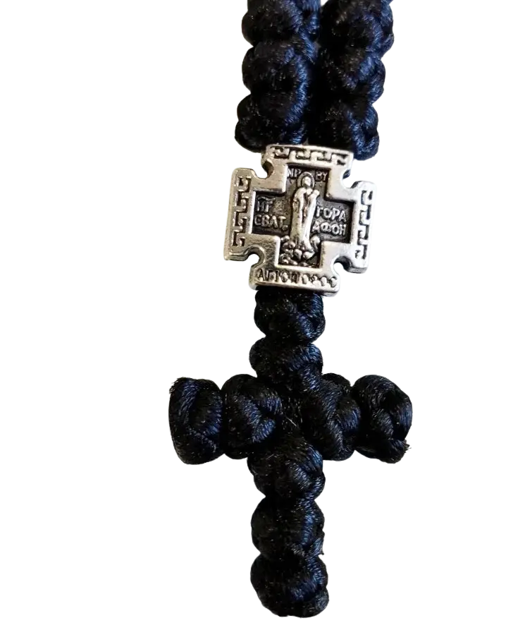 Mount Athos 100 Knot | Prayer Rope | Metal Cross Prayer Orthodoxy