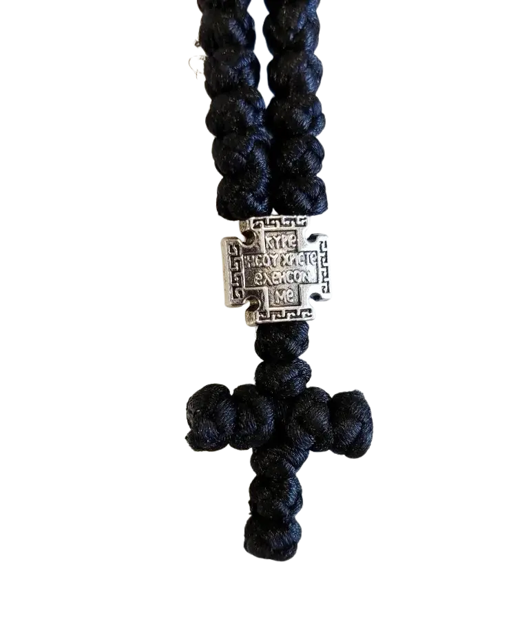 Mount Athos 100 Knot | Prayer Rope | Metal Cross Prayer Orthodoxy