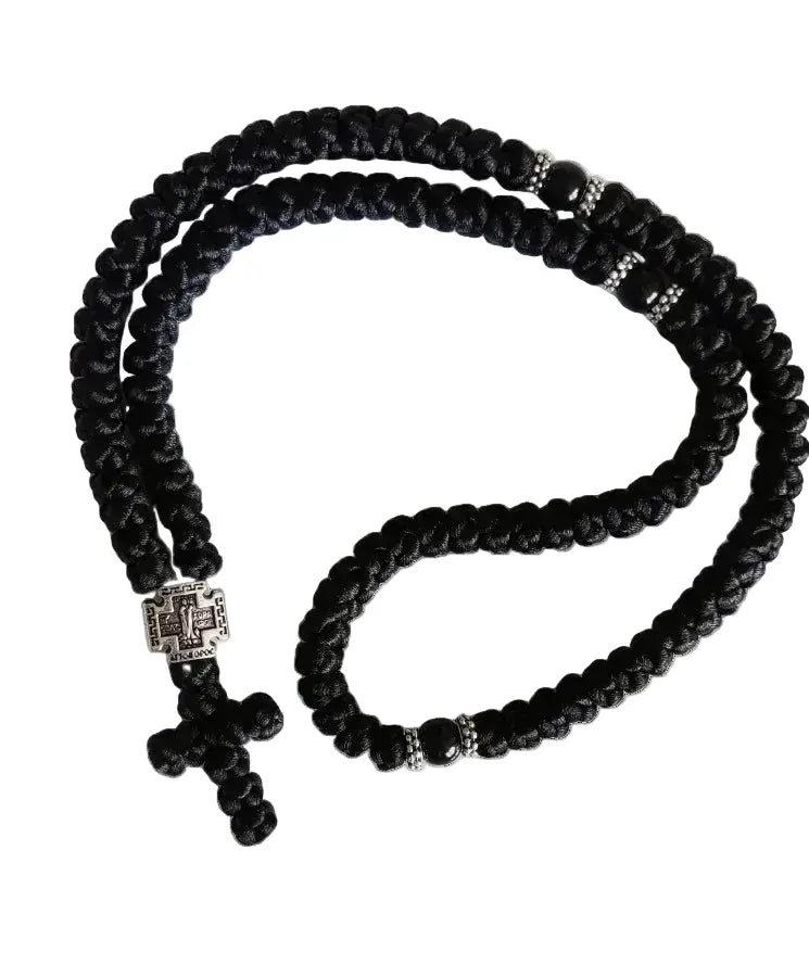 Mount Athos 100 Knot | Prayer Rope | Metal Cross Prayer Orthodoxy