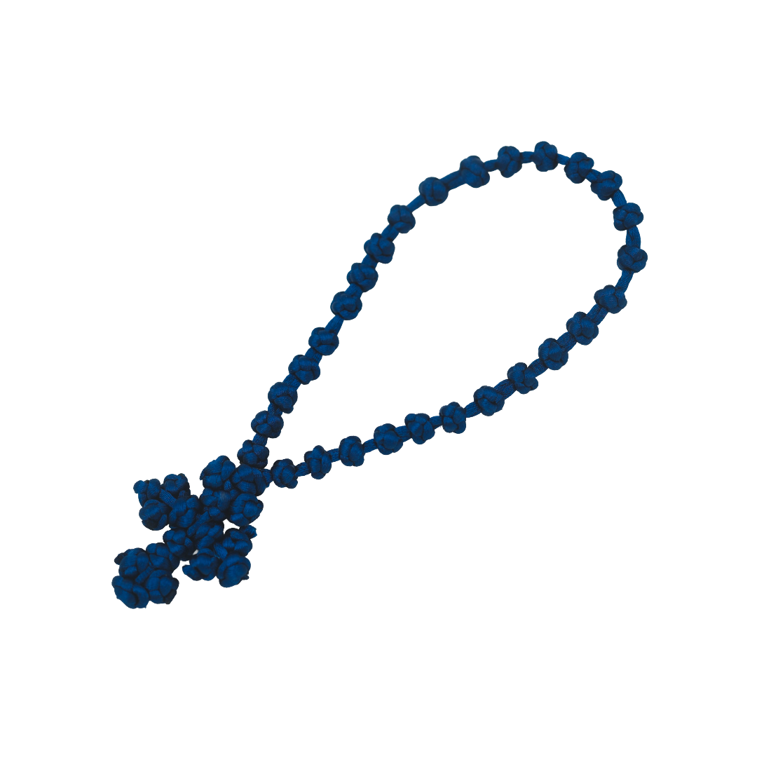 Mount Athos 50-Knot Prayer Rope - Woven Cross
