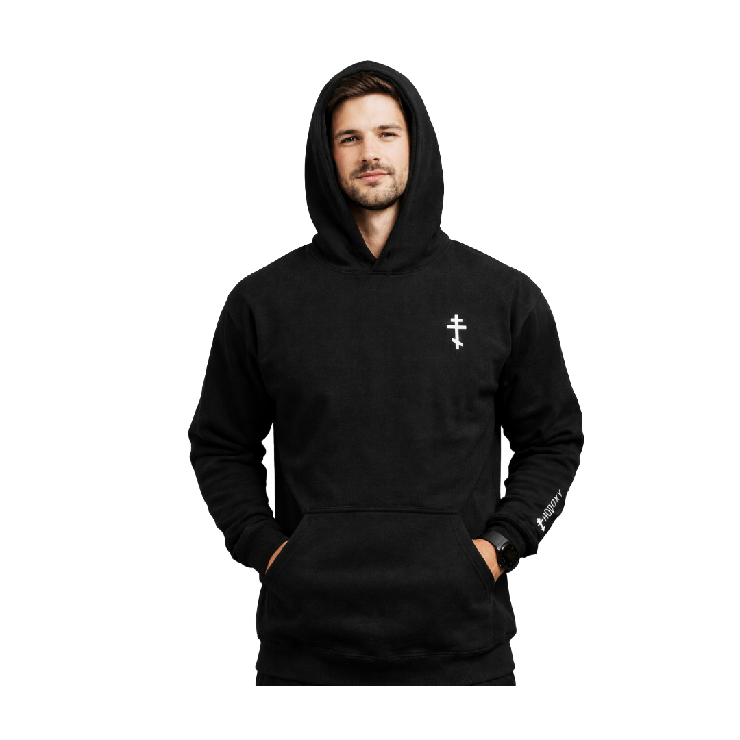 Embroidered Orthodox Cross | Heavyweight Hoodie