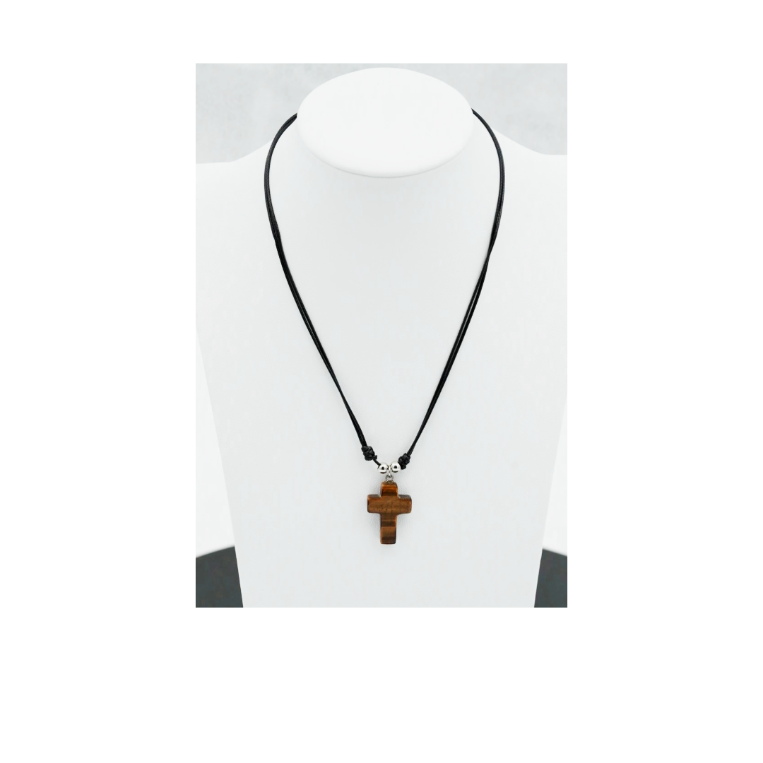 Stone Cross Necklace - Handmade in Mount Athos