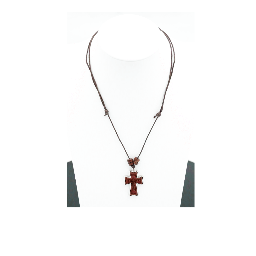 Wooden Cross Necklace - Handmade in Mount Athos