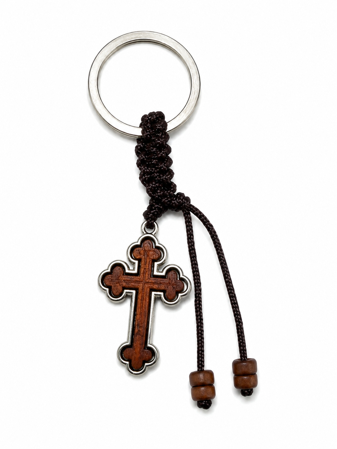 Orthodox Wooden Cross Keychain