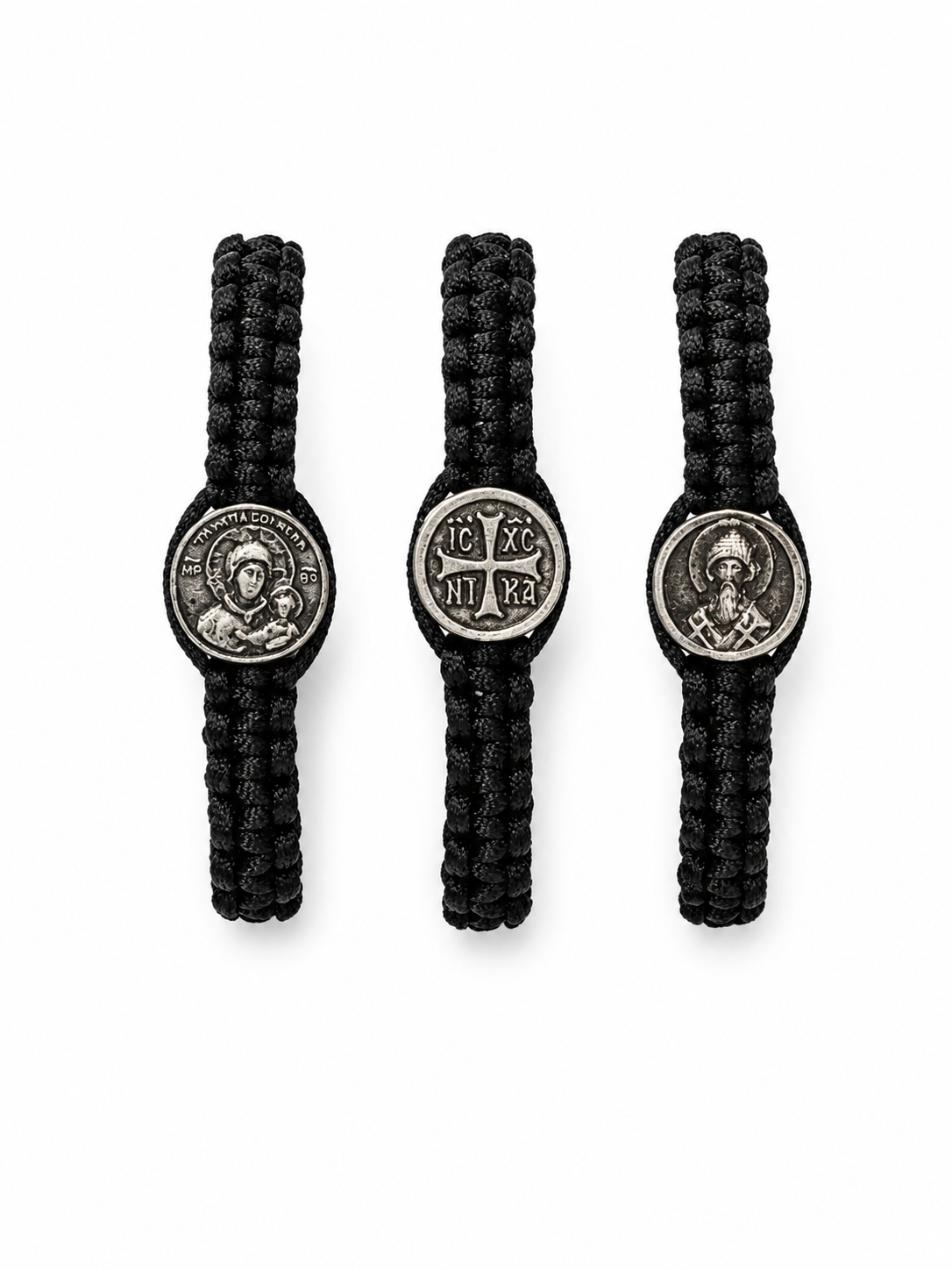 Handmade Macramé Bracelet IC XC NIKA, Panagia, St. Spyridon-Thessaloniki