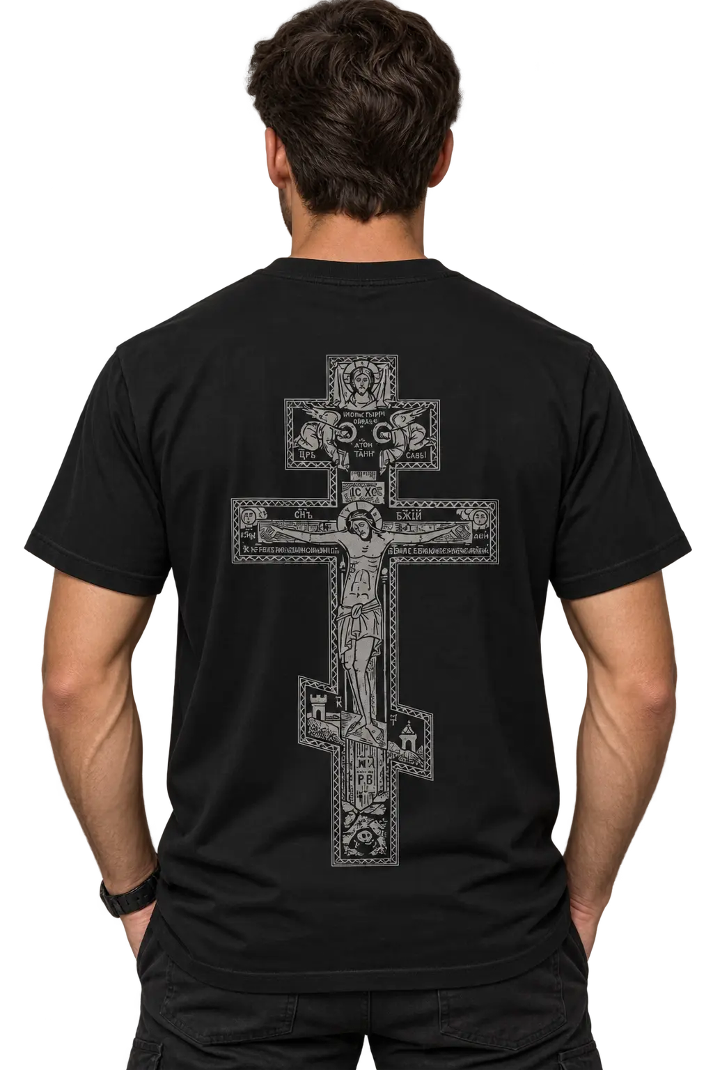 Orthodox Cross | Soft Garment Dye Tee Prayer Orthodoxy