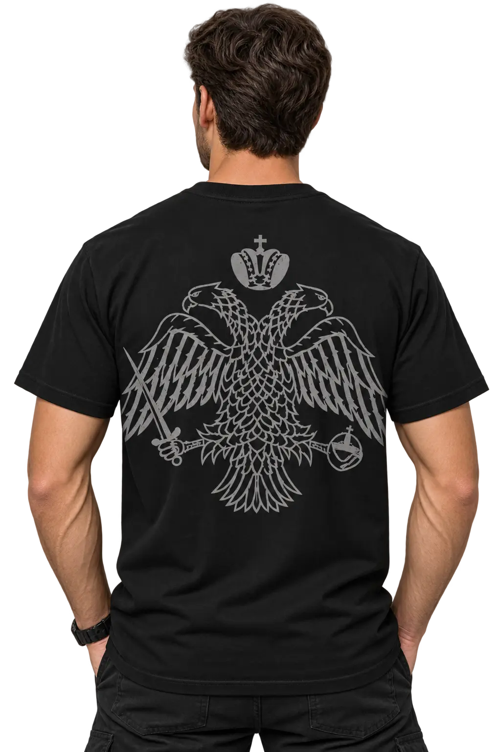 Byzantine Double-Headed Eagle | Soft Garment Dye Tee Prayer Orthodoxy
