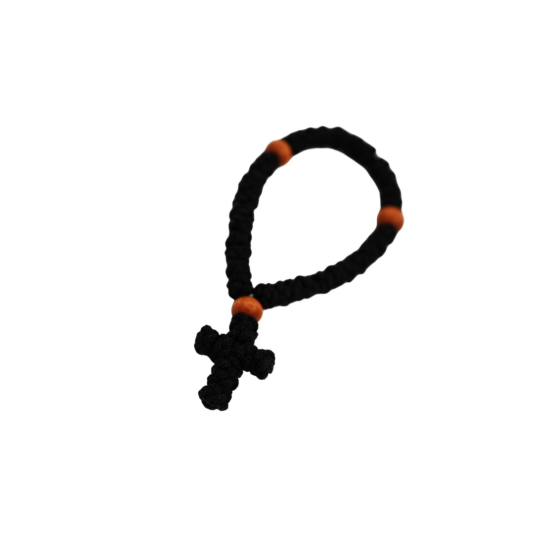 Thick Komboskini w/ Cross - Handmade in Mount Athos