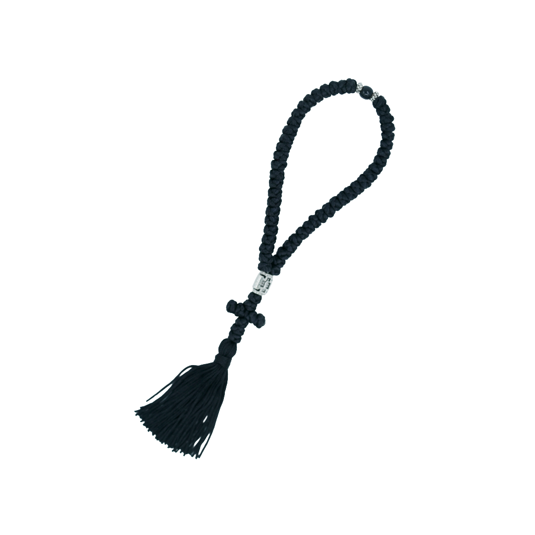 Silk 50-Knot Prayer Rope w/ Tassel - Handmade in Mount Athos