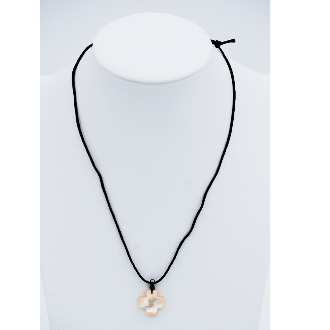 Mother of Pearl Cross Necklace - Annunciation Monastery