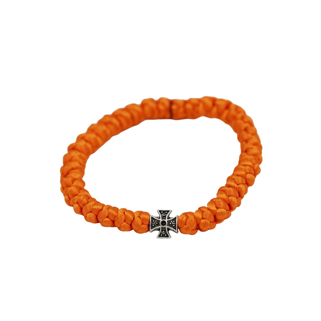 Thick Komboskini Bracelets with Cross - Handmade in Mount Athos