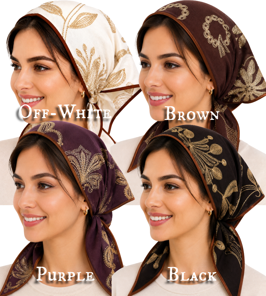 Embroidered Classic Headscarf