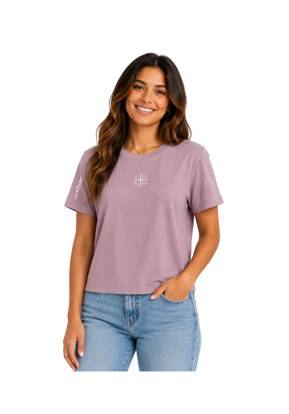 Embroidered NIKA | T-Shirt | Women’s Fit Prayer Orthodoxy