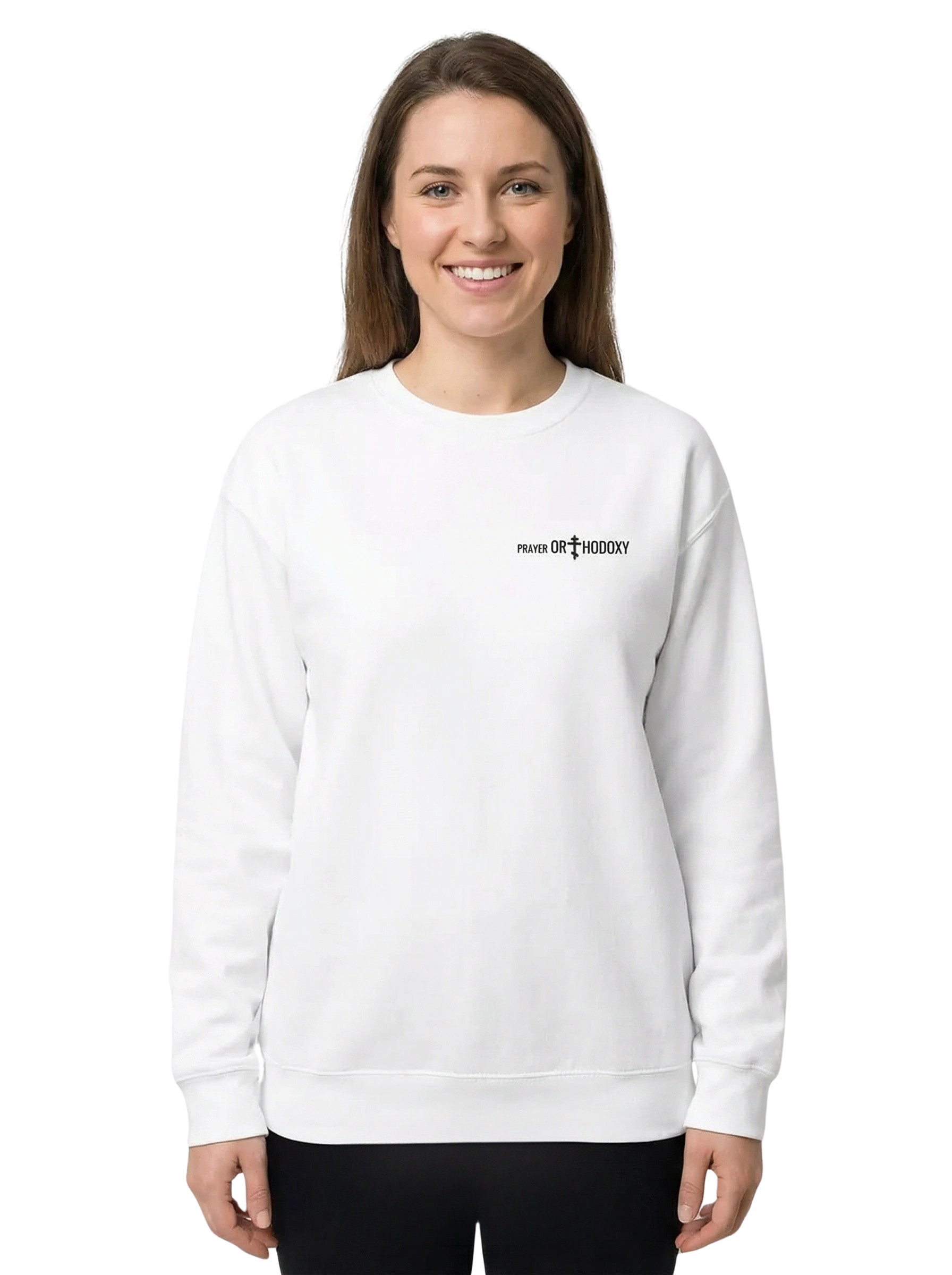 Prayer Orthodoxy Classic Sweatshirt | White