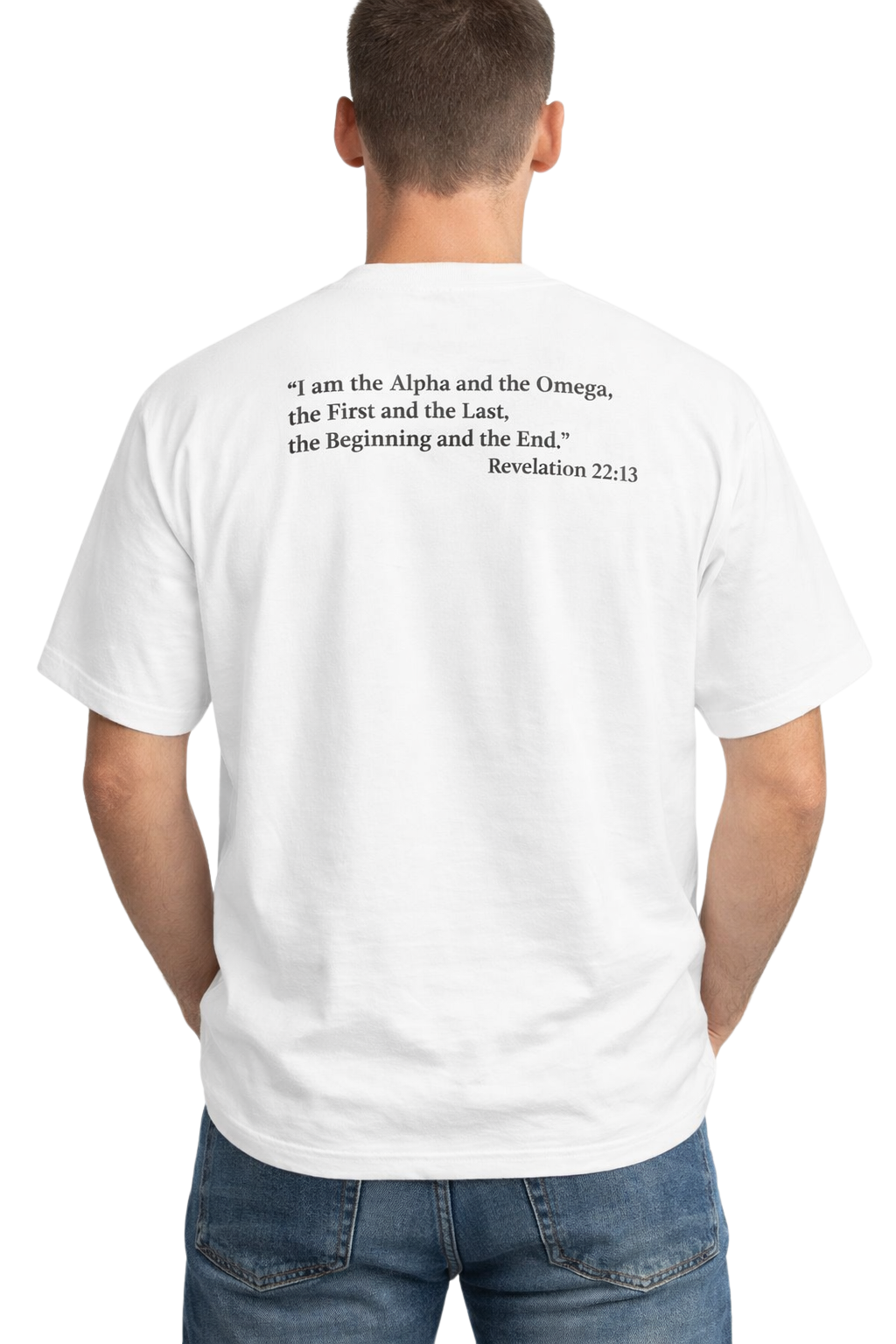 Alpha Omega | Loose Fit Tee | White