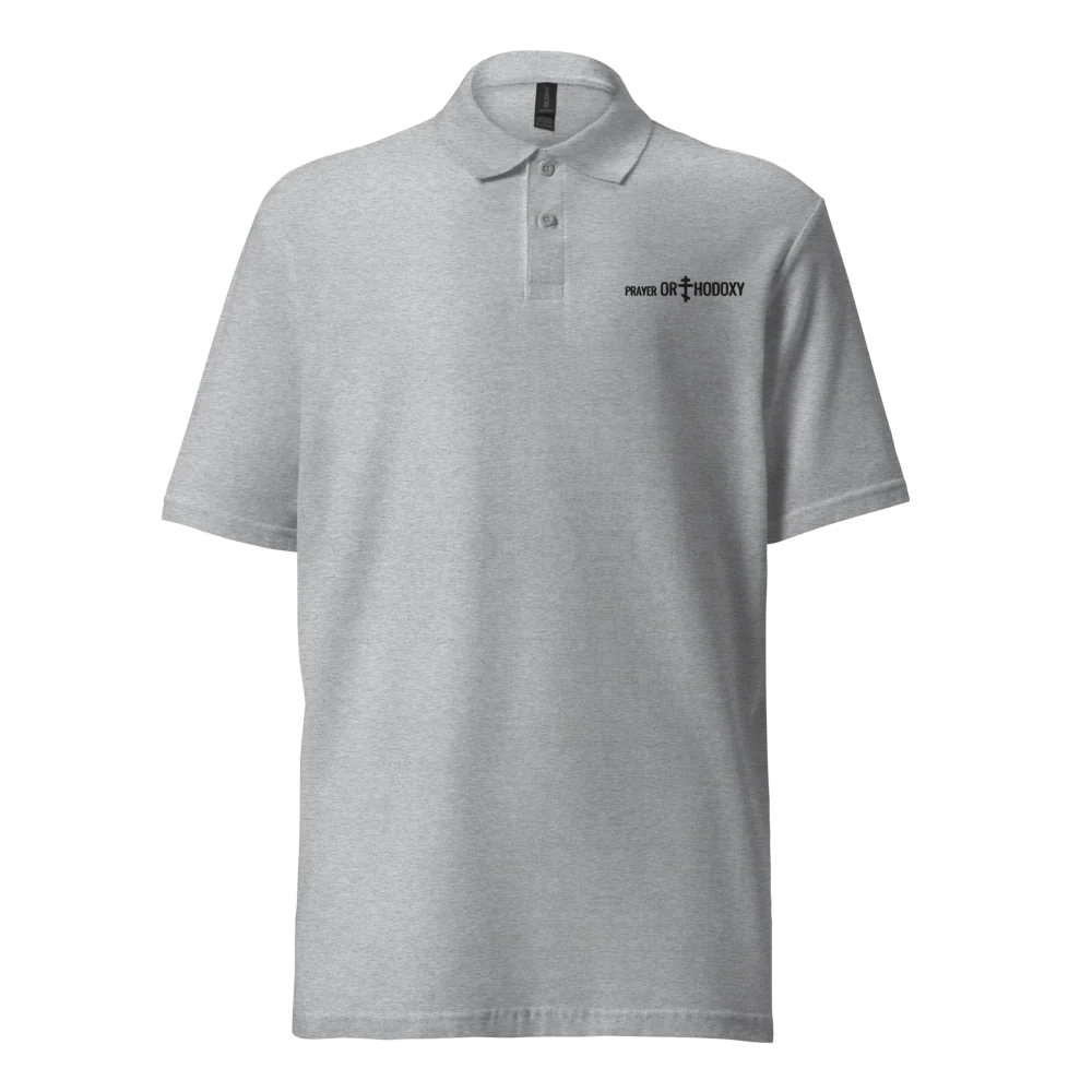 Prayer Orthodoxy Grey Polo