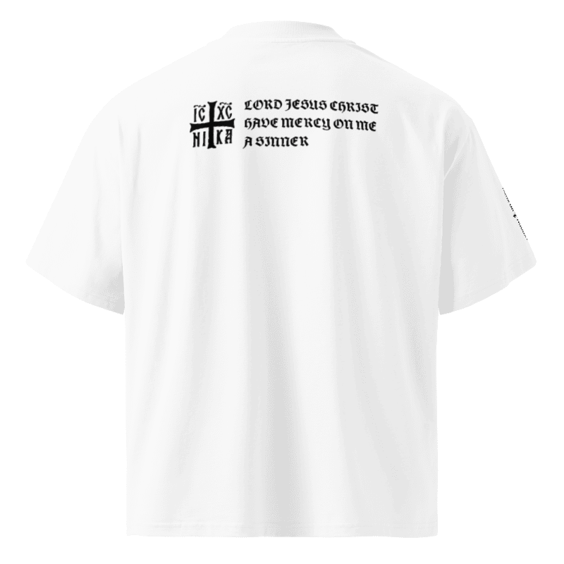 Jesus Prayer | English NIKA Loose Fit T-Shirt | White