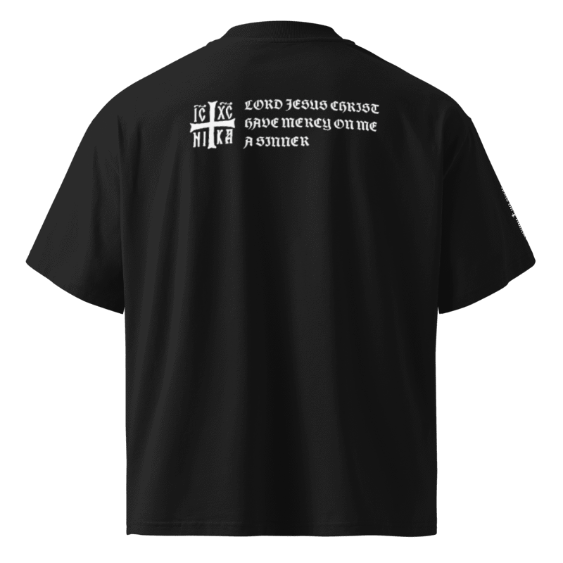 Jesus Prayer | English NIKA Loose Fit T-Shirt | Black